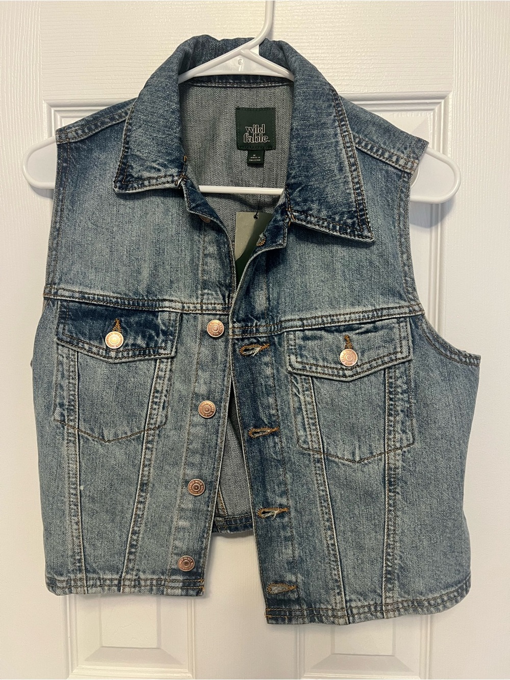 Wild Fable Light Blue Denim Jacket Vest